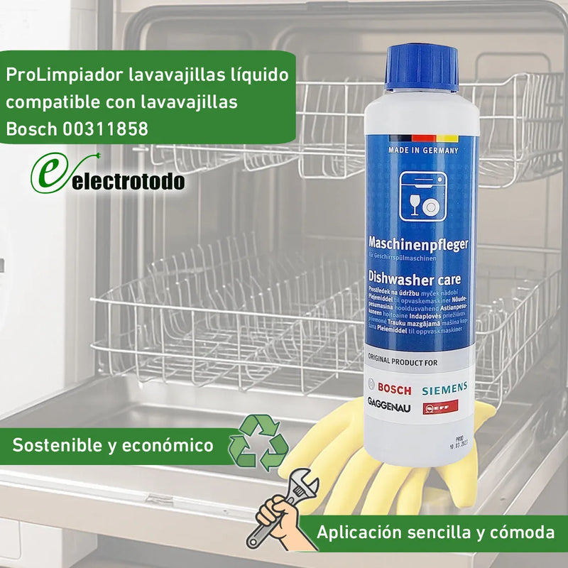 Produto de limpeza de manutenção para máquinas de lavar loiça Bosch 00311858