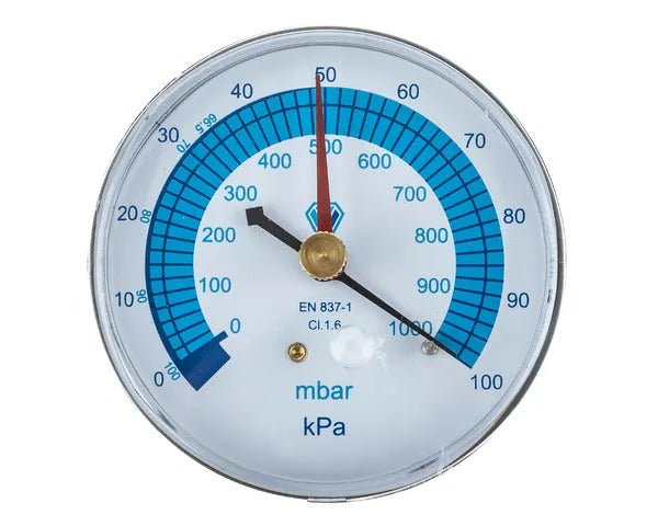 Vacuómetro 0-1000 mbar ø 80 mm 1/8''