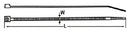 Abraçadeira de nylon 2,5x203mm branca