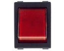 Botão de máquina de lavar loiça vermelho 22x30mm