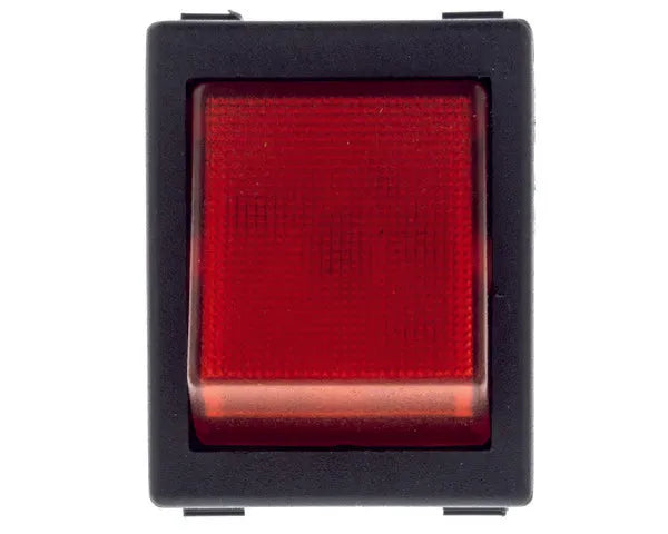 Botão de máquina de lavar loiça vermelho 22x30mm