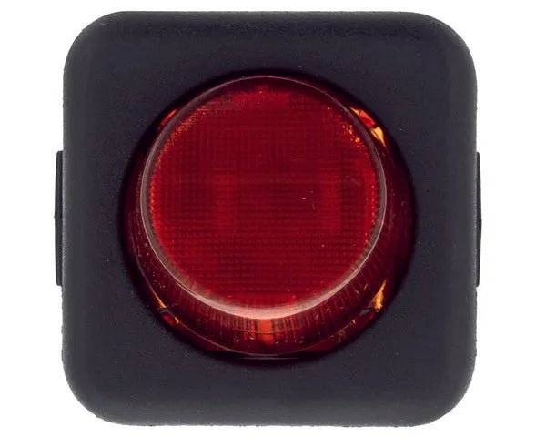 Interruptor unipolar vermelho 25x25mm indicador