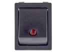 Interruptor unipolar vermelho 25x31mm indicador