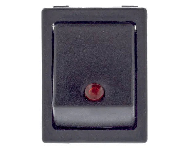 Interruptor unipolar vermelho 25x31mm indicador