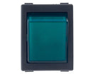 Interruptor bipolar verde 1 t 25x31 mm.