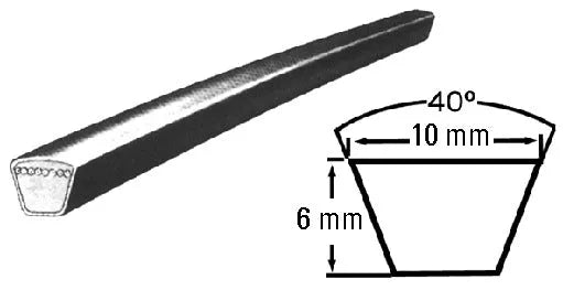 Correia trapezoidal para lavadora 3L-530/Z-51