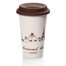 Delonghi taza térmica de cerámica y tapa de silicona The Globetrotter 300 ml  DLSC057