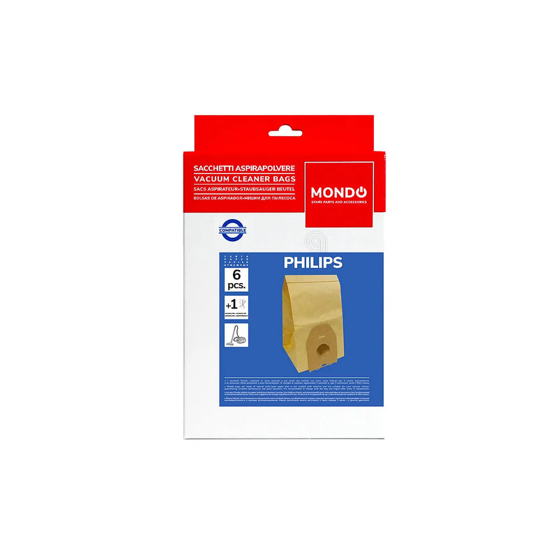 PHILIPS, ELECTROLUX - Conjunto de 6 Sacos para Aspirador - HR6938