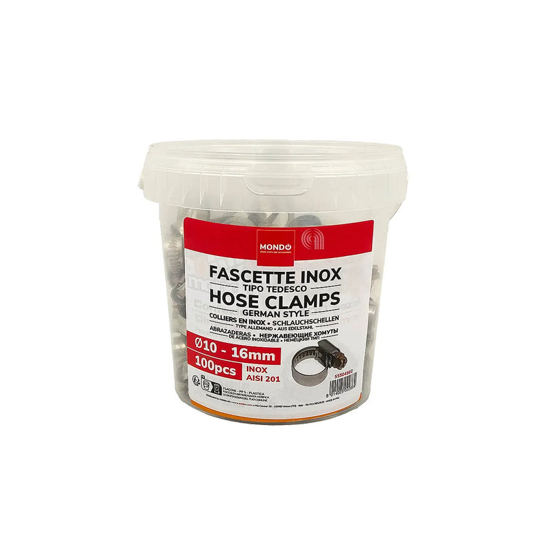 MONDO - Abraçadeiras de Aço Inoxidável 10-16mm - AST-55504102