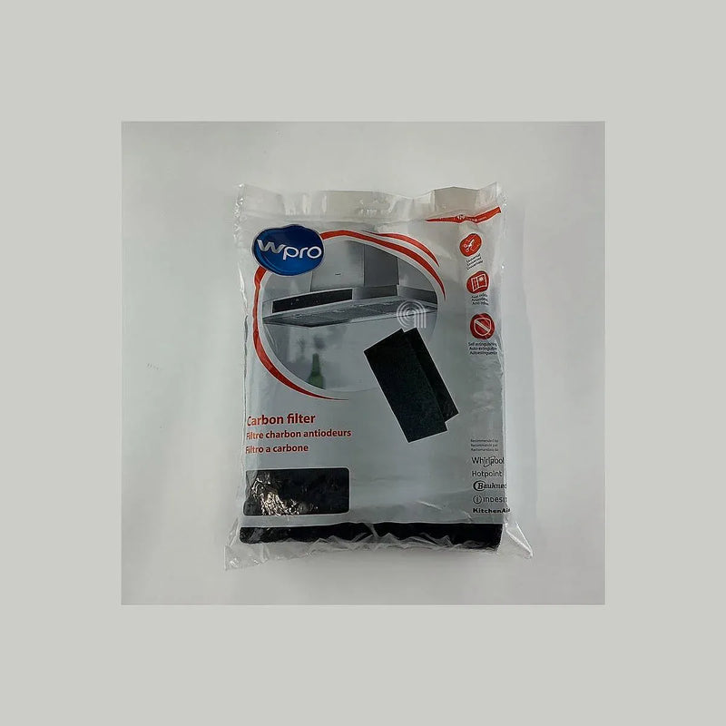 Filtro de carvão retangular original para exaustor Whirlpool