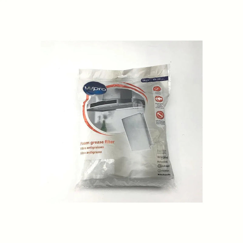 Filtro metálico 47x97 original para exaustor Whirlpool Indesit