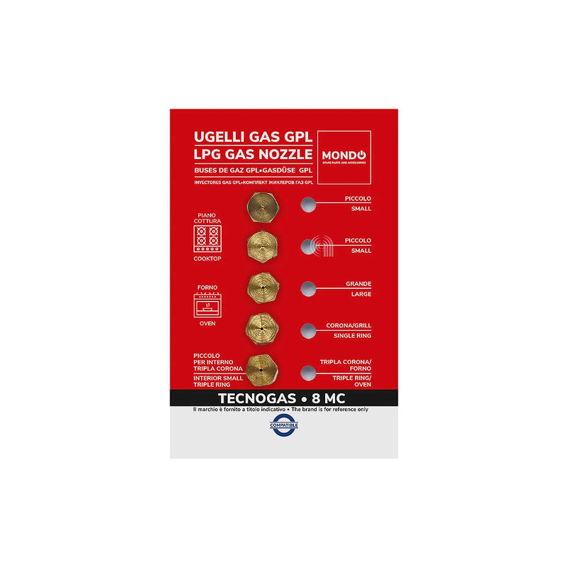 TECNOGAS, UNIVERSALE, MONDO - Injetores de gás GPL para placa de cozinha - AST-00537513