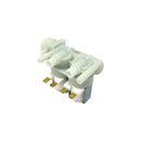 Válvula solenóide de 2 vias 90° para máquina de lavar Whirlpool e Indesit