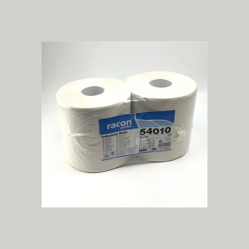 2 rolos universais de toalhas de papel em celulose 380 folhas 22x24 cm