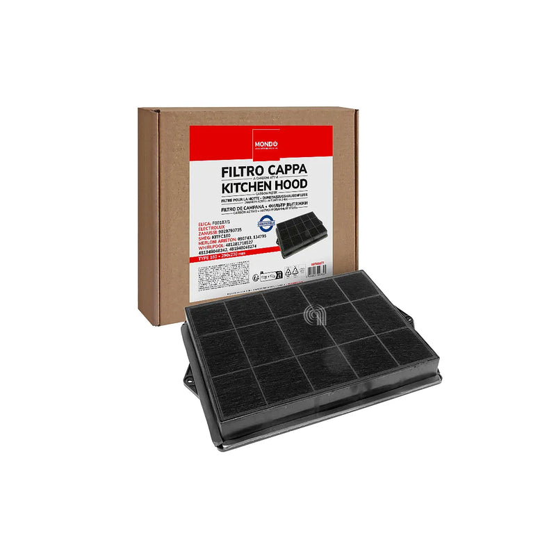 ARISTON, ELICA, SMEG, WHIRLPOOL, ZANUSSI - Filtro de Carvão para Exaustor - AST-00701077