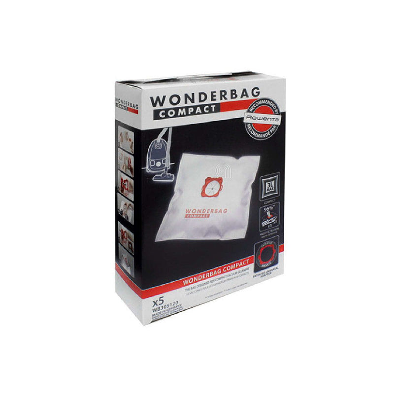 Conjunto de 5 sacos originais para aspirador Rowenta WB305120