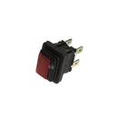 Interruptor retangular vermelho Polti para Vaporella M0005243