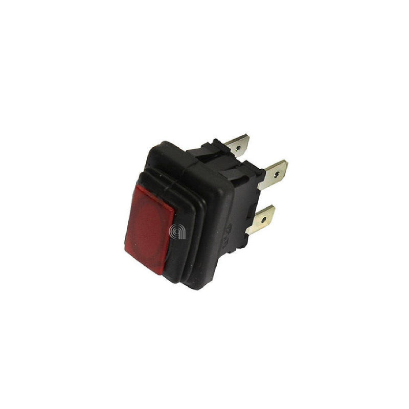 Interruptor retangular vermelho Polti para Vaporella M0005243