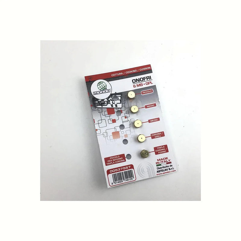 ONOFRI, MONDO - Conjunto de 5 Injetores de Gás GPL 6MB para Placa de Cozinha - AST-00537557