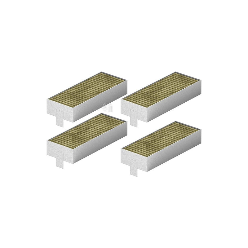 conjunto de 4 filtros de carvão retangulares originais para exaustor Bosch