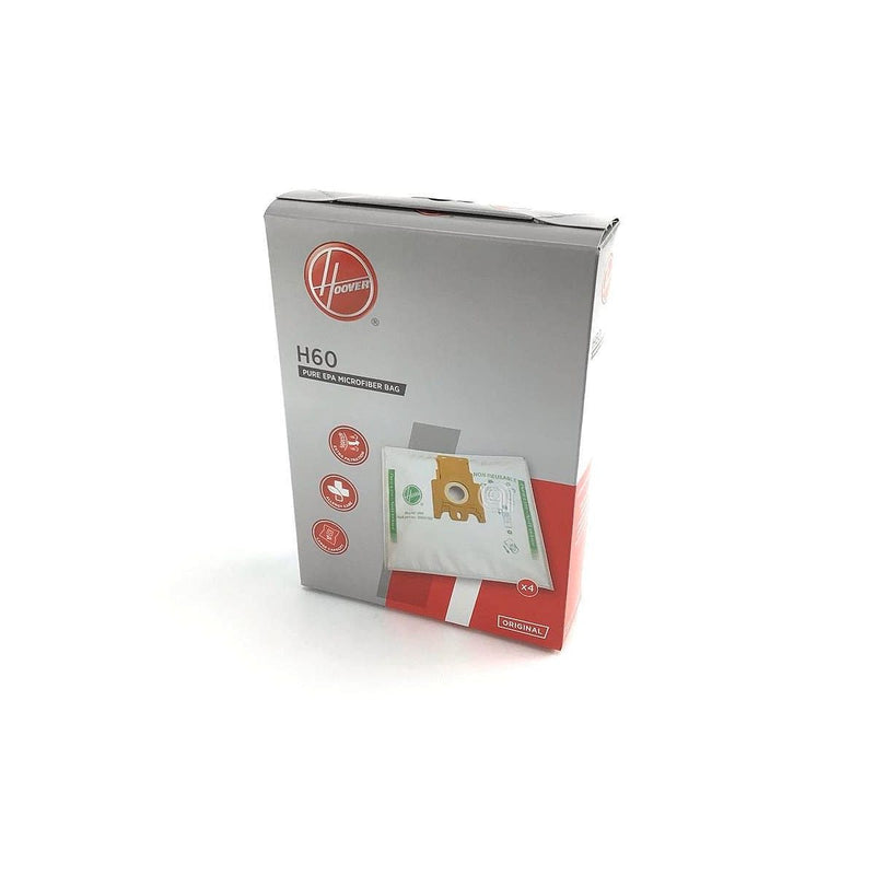 Conjunto de 4 sacos originais para aspirador Hoover H52 H60 CANDY