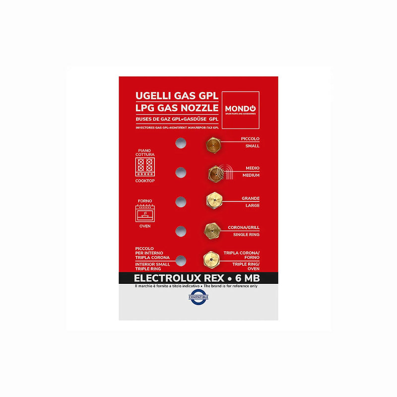 ELECTROLUX, ZANUSSI, UNIVERSALE, MONDO - Injetores de gás para placa de fogão - AST-00537507