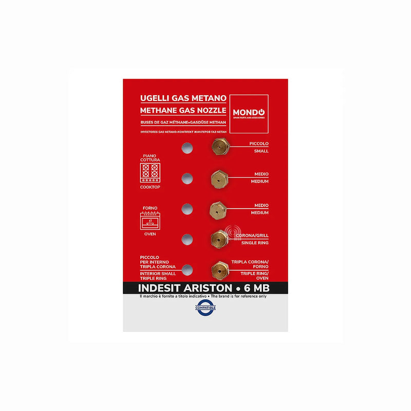 ARISTON, INDESIT, MONDO - Injetores para Placa de Cozinha - AST-00537556