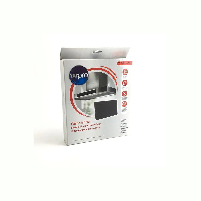 Filtro de carvão retangular tipo 35 para exaustor Whirlpool
