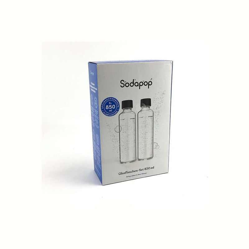 conjunto de 2 garrafas de vidro 1l para gasificador Sodapop Logan