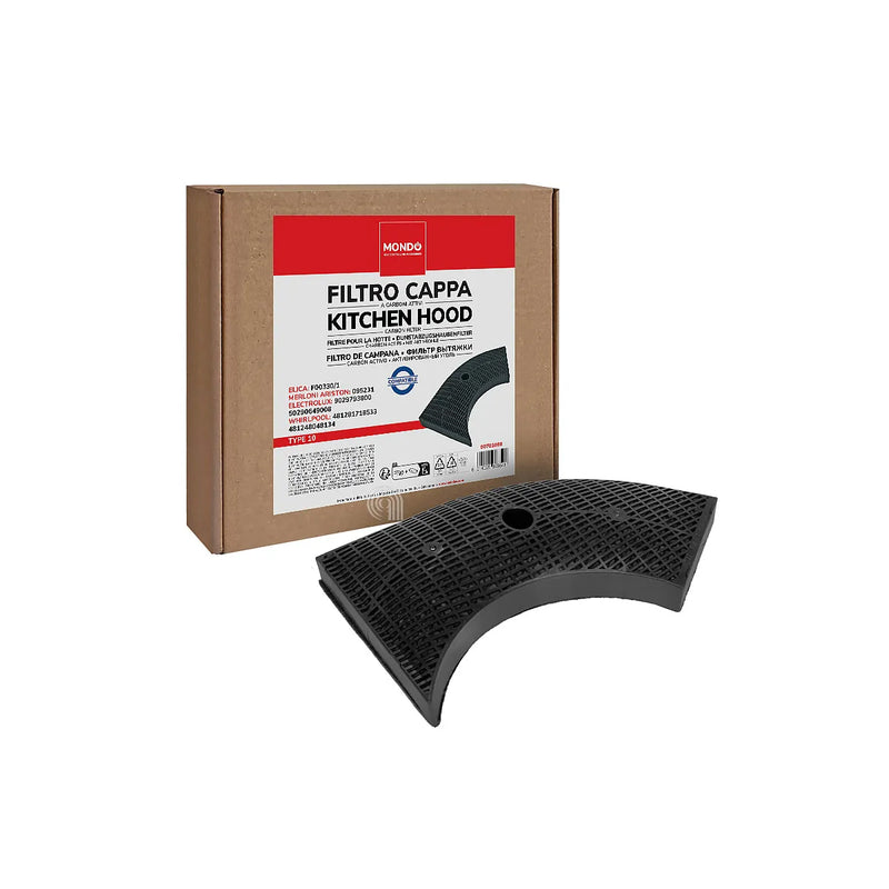 ELECTROLUX WHIRLPOOL ELICA - Filtro de carvão retangular para exaustor - 484000008582