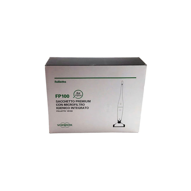 Conjunto de 5 sacos premium FP100 com filtro original Vorwerk 58018