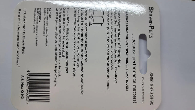 Lâminas de barbear Philips RQ10 e RQ12 SH70/70