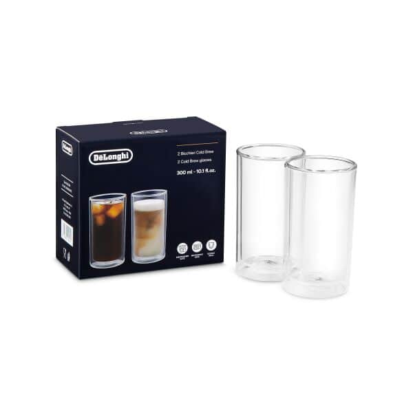 Conjunto de 2 Copos Grandes DeLonghi para Café Gelado de Parede Dupla