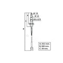 TERMOPAR COM FASTON 900MM PLACA SABAF