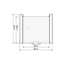 Kit de sobreposição para máquina de secar Mondo com prateleira amovível 60x60 cm