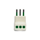 Conjunto de 10 adaptadores tripolares 2P+T 10A Mondo para eletrodomésticos