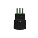 conjunto de 10 adaptadores ficha italiana 2p+t 10A para schuko 16A mondo