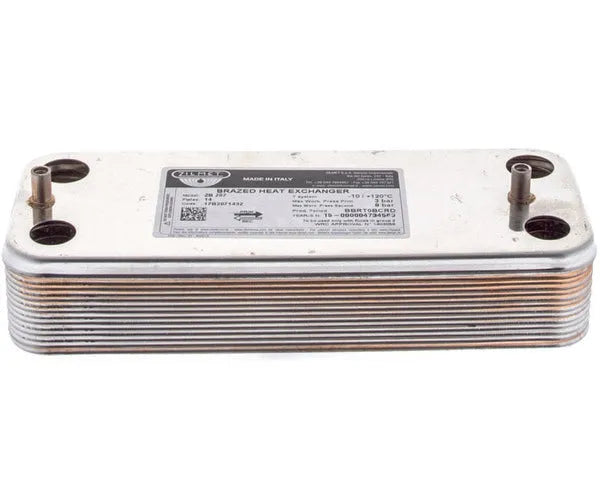 JUNKERS/BOSCH Trocador de calor para caldeira 14 placas | 8705406287 | 87054062870