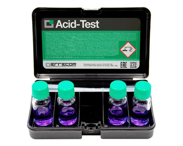 Errecom controlo de teste ácido presença de ácido