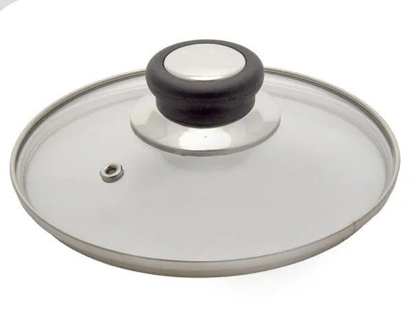 Tampa de vidro inoxidável com válvula ø 16 cm.