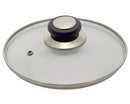 Tampa de vidro inox com válvula ø 18 cm.