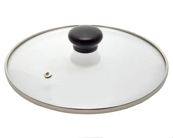 Tampa de vidro inoxidável com válvula ø 20 cm.