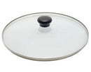 Tampa de vidro inox com válvula ø 26 cm.