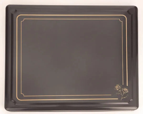 Tampa para placa 610 x 520 mm. decoração preta