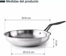 LACOR Frigideira Origin Aço Inoxidável 18cm - Modelo 47318