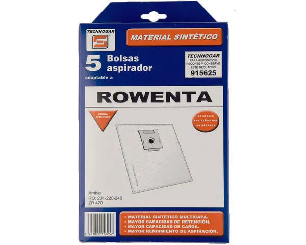 SACO DE ASPIRADOR SINTÉTICO ROWENTA 5 UN.