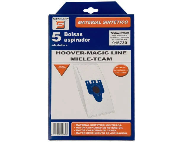 SACO PARA ASPIRADOR SINTÉTICO HOOVER 5 UN.