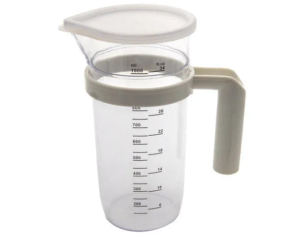 JARRA MEDIDORA DE PLÁSTICO COM TAMPA 1,2L