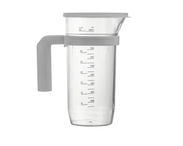 JARRA MEDIDORA DE PLÁSTICO COM TAMPA 1 L.