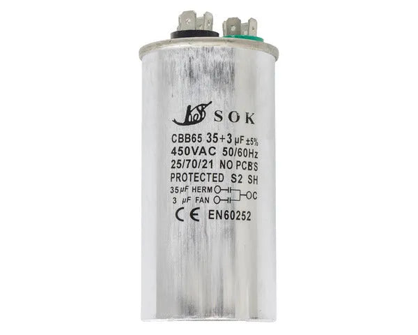 Condensador de trabalho 35µf + 3µf 450V